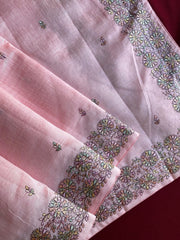 Designer Tussar Embroidered Saree
