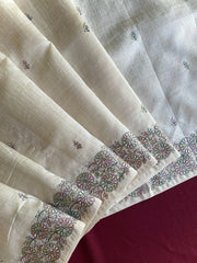 Designer Tussar Embroidered Saree