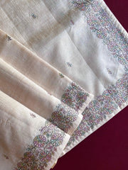 Designer Tussar Embroidered Saree