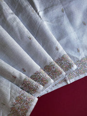 Designer Tussar Embroidered Saree