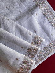 Designer Tussar Embroidered Saree