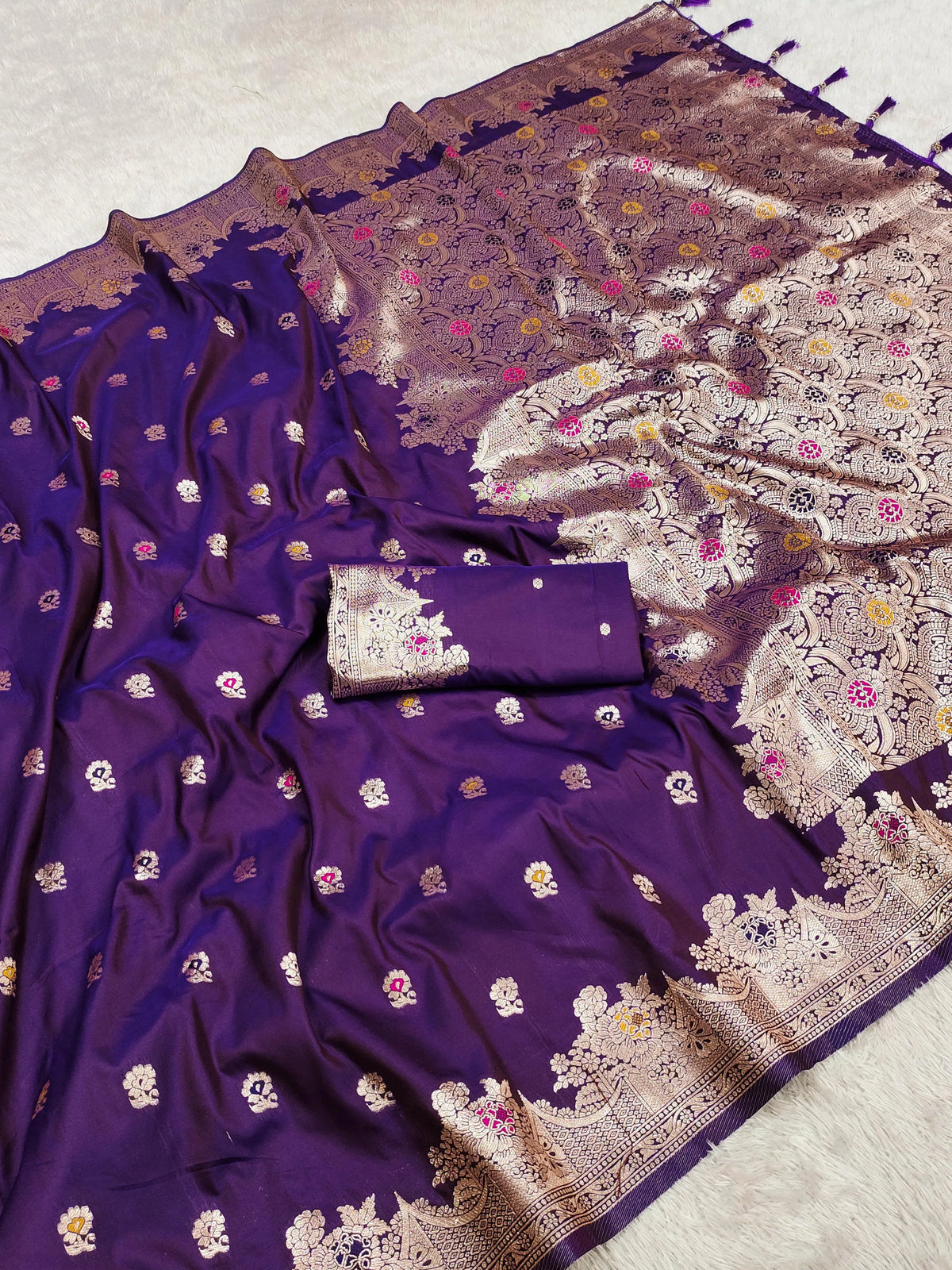 Soft Silk Banarasi Zari Weaving Saree