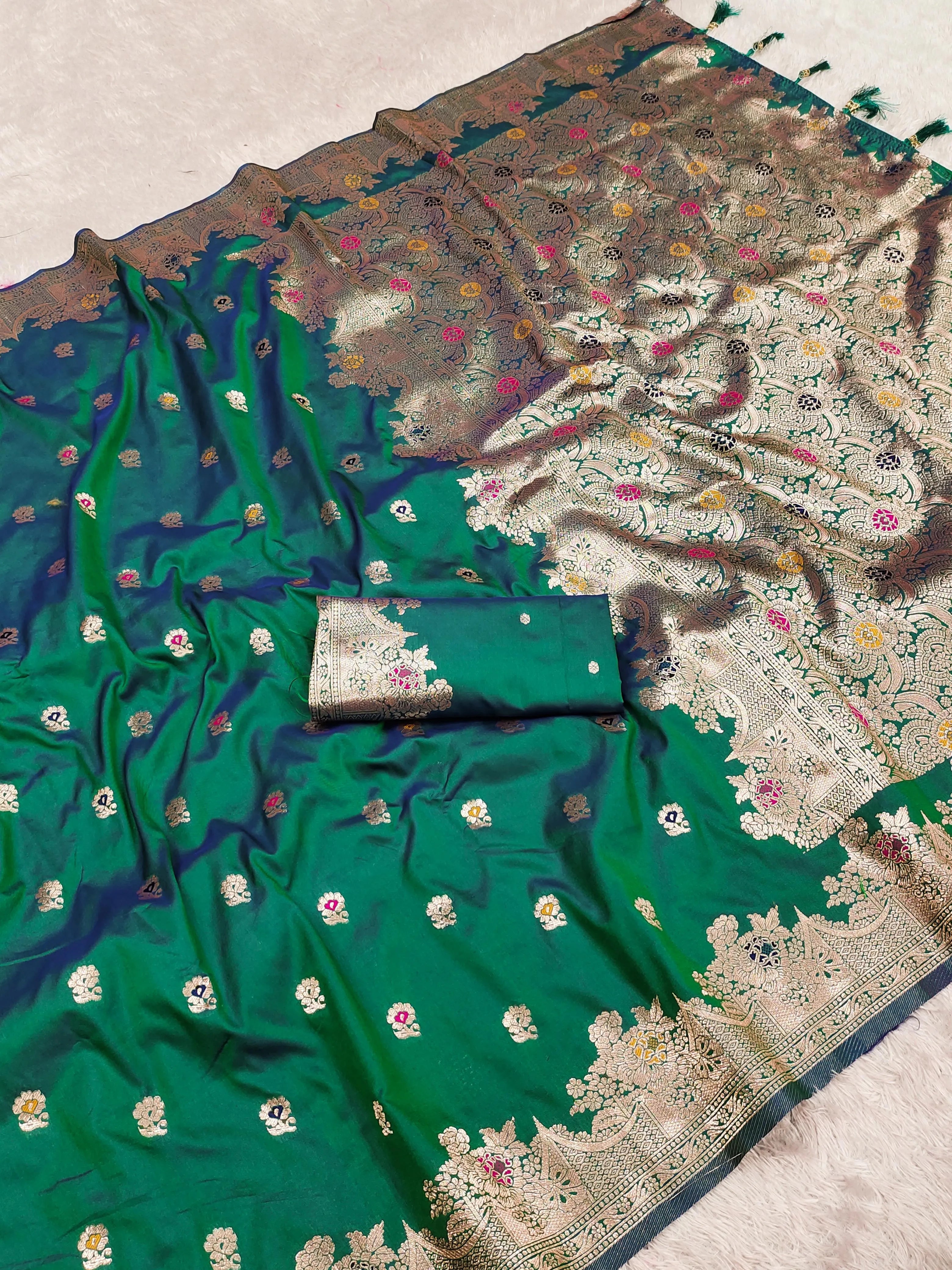 Soft Silk Banarasi Zari Weaving Saree