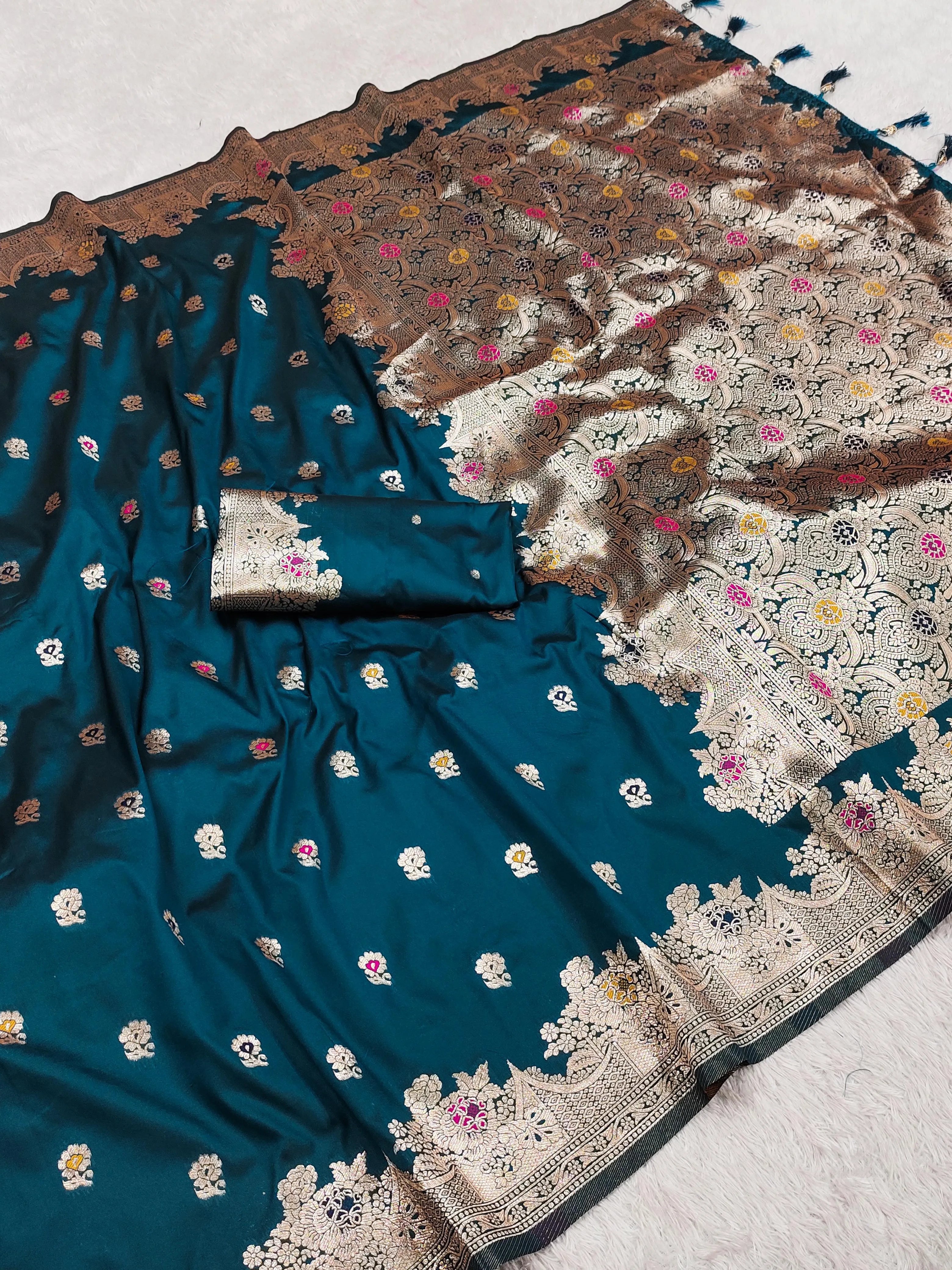 Soft Silk Banarasi Zari Weaving Saree