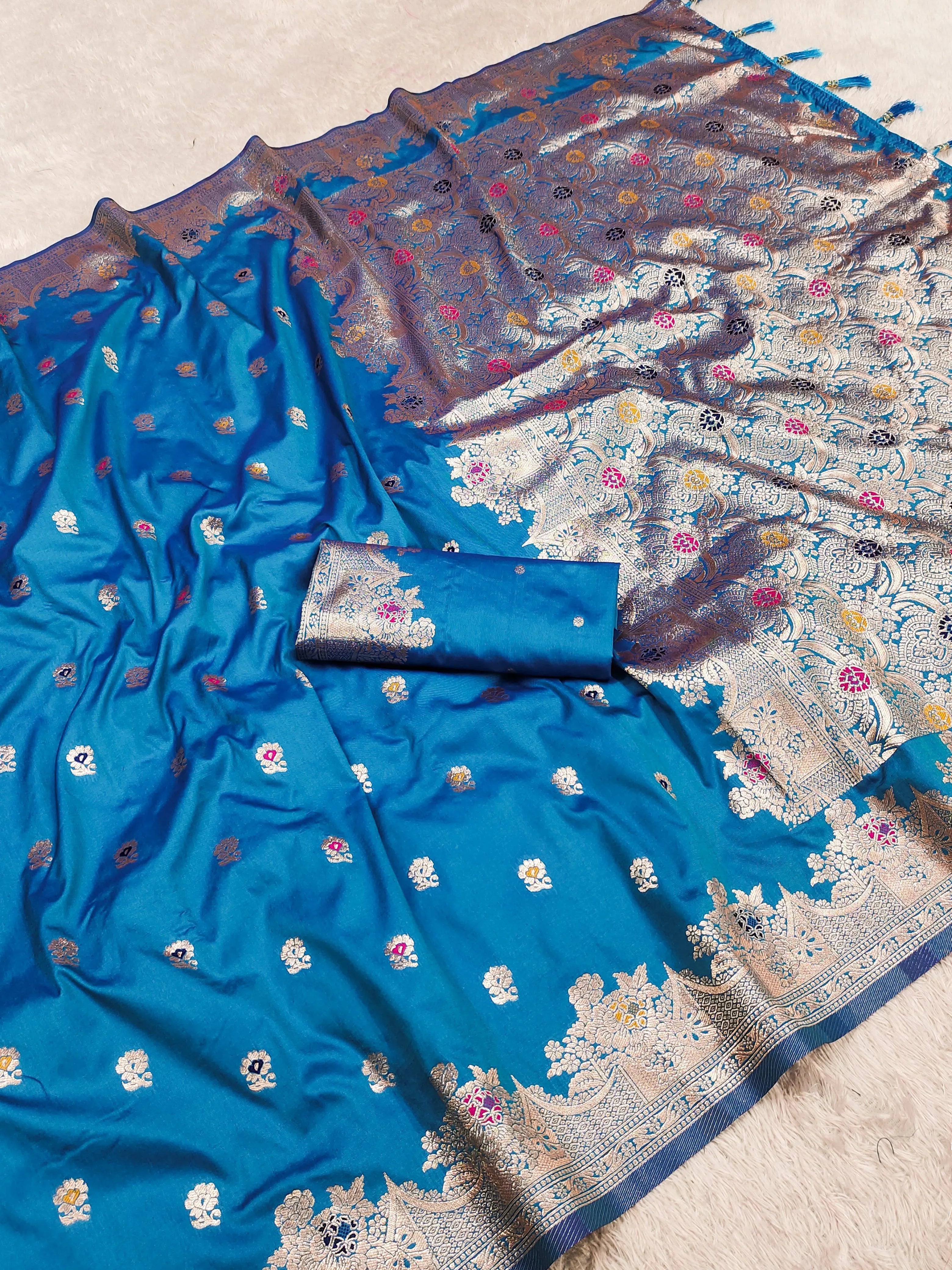 Soft Silk Banarasi Zari Weaving Saree