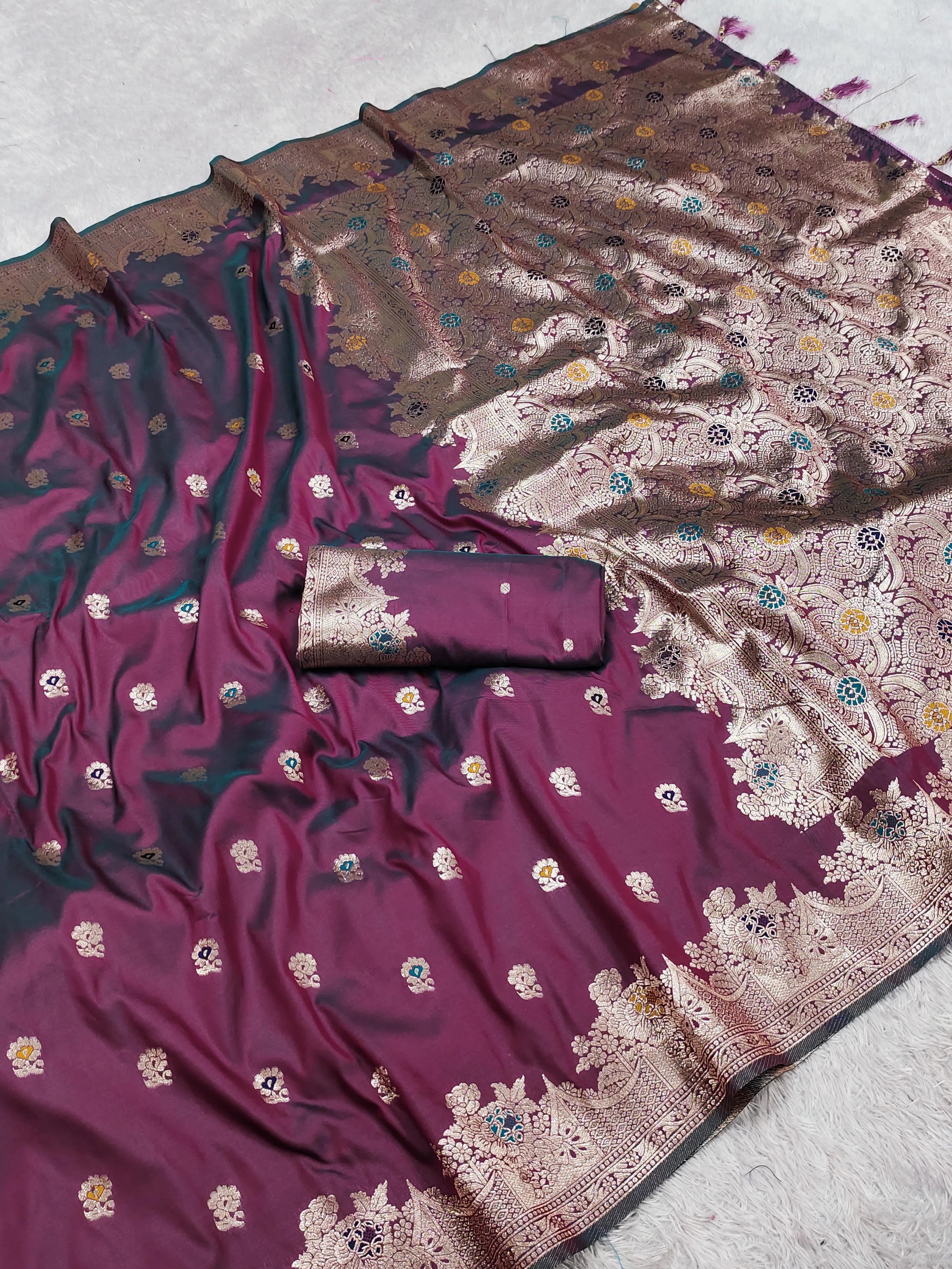 Soft Silk Banarasi Zari Weaving Saree