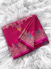Banarasi Mushro Satin Silk Zari Banarasi Weaving Saree