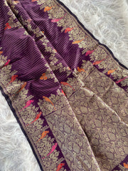 Banarasi Mushro Satin Silk Zari Banarasi Weaving Saree