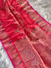 Banarasi Mushro Satin Silk Zari Banarasi Weaving Saree