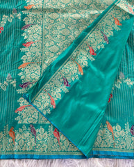 Banarasi Mushro Satin Silk Zari Banarasi Weaving Saree