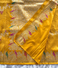 Banarasi Mushro Satin Silk Zari Banarasi Weaving Saree