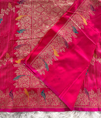 Banarasi Mushro Satin Silk Zari Banarasi Weaving Saree