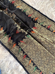 Banarasi Mushro Satin Silk Zari Banarasi Weaving Saree