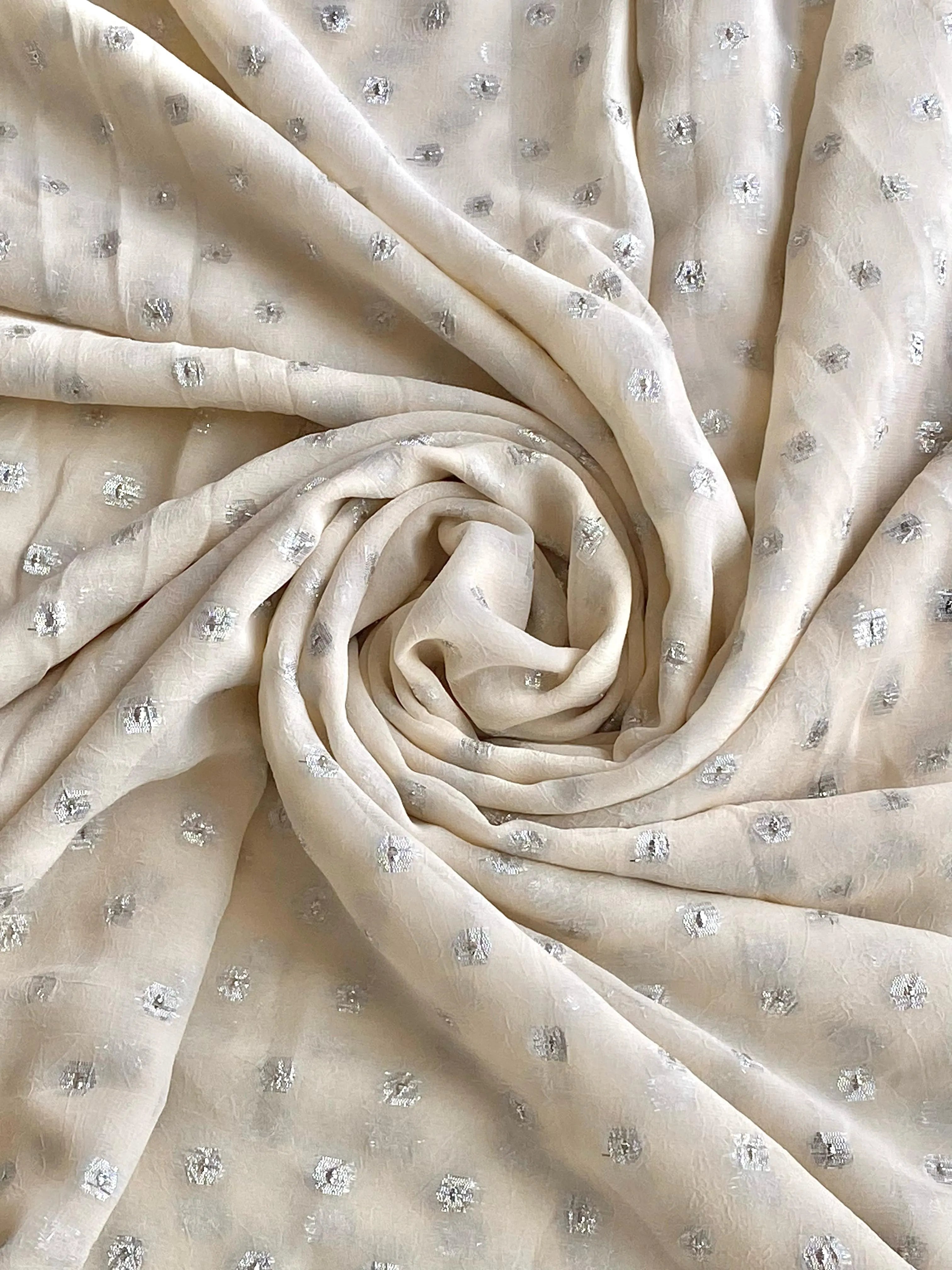 Georgette Chiffon Saree with Handwork Border Design All over Saree