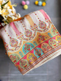 Moonga Silk Kashmiri Placement Printing Pashmina Saree