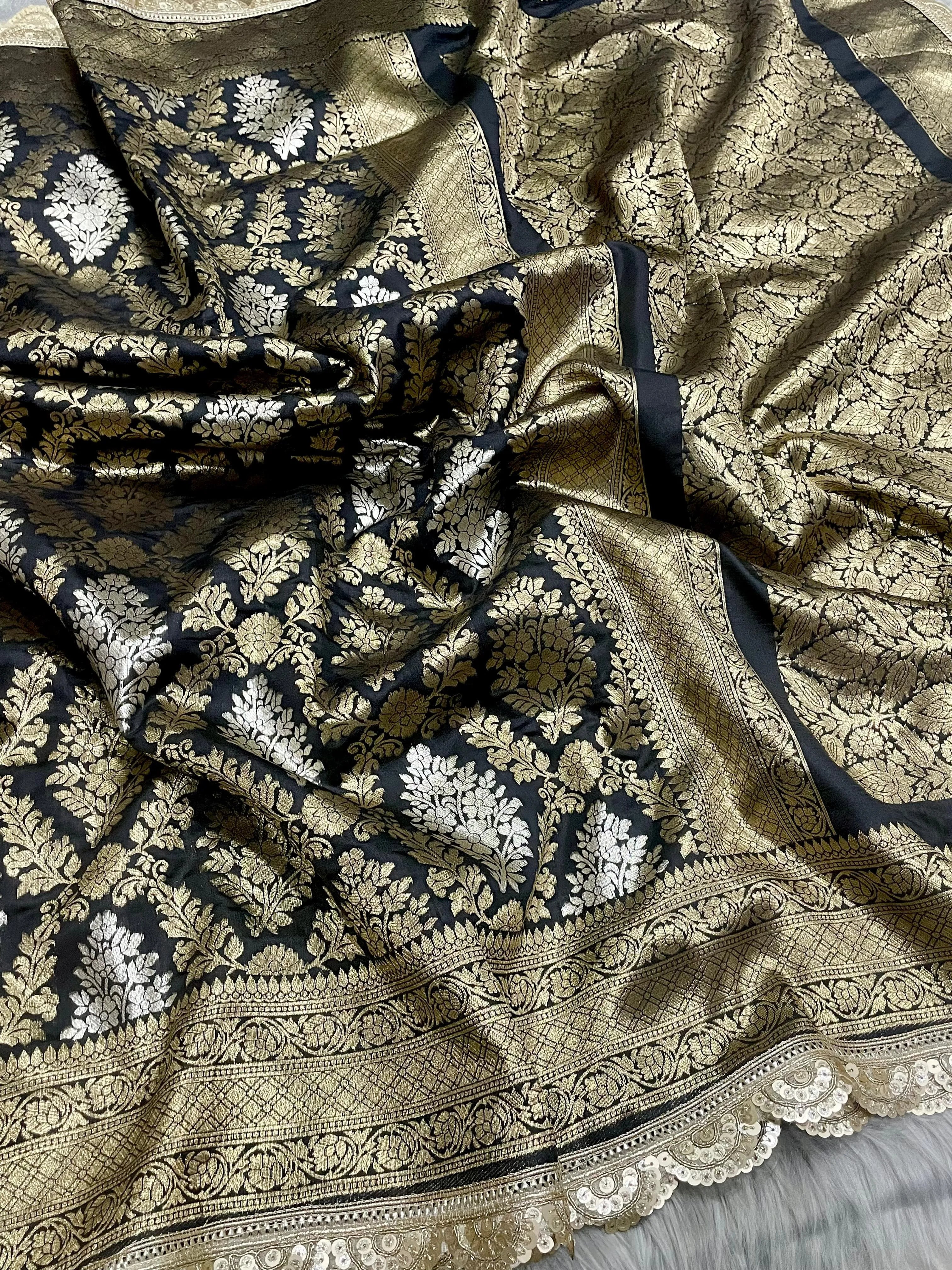 Neeta Ambani Inspired Banarasi Katan SIlk Lace Saree