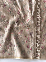 Tussar Silk Designer Embroidery Saree