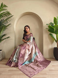 Premium Weaving Silk Digital Printed & Weaving Saree (Product Code: AS-925)
