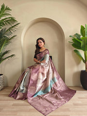 Soft Silk Digital Printed & Weaving Saree
