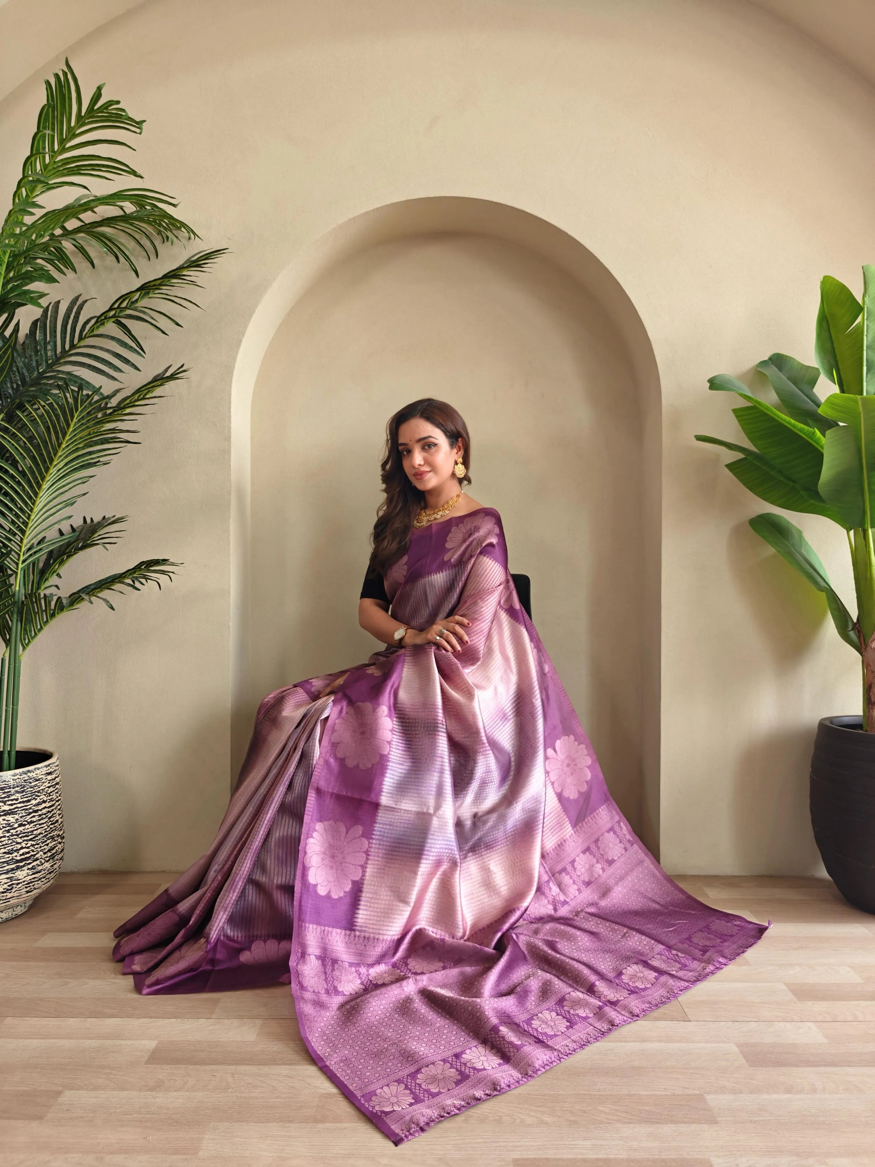 Premium Weaving Silk Digital Printed & Weaving Saree (Product Code: AS-925)