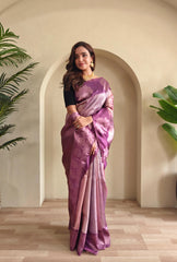 Soft Silk Digital Printed & Weaving Saree
