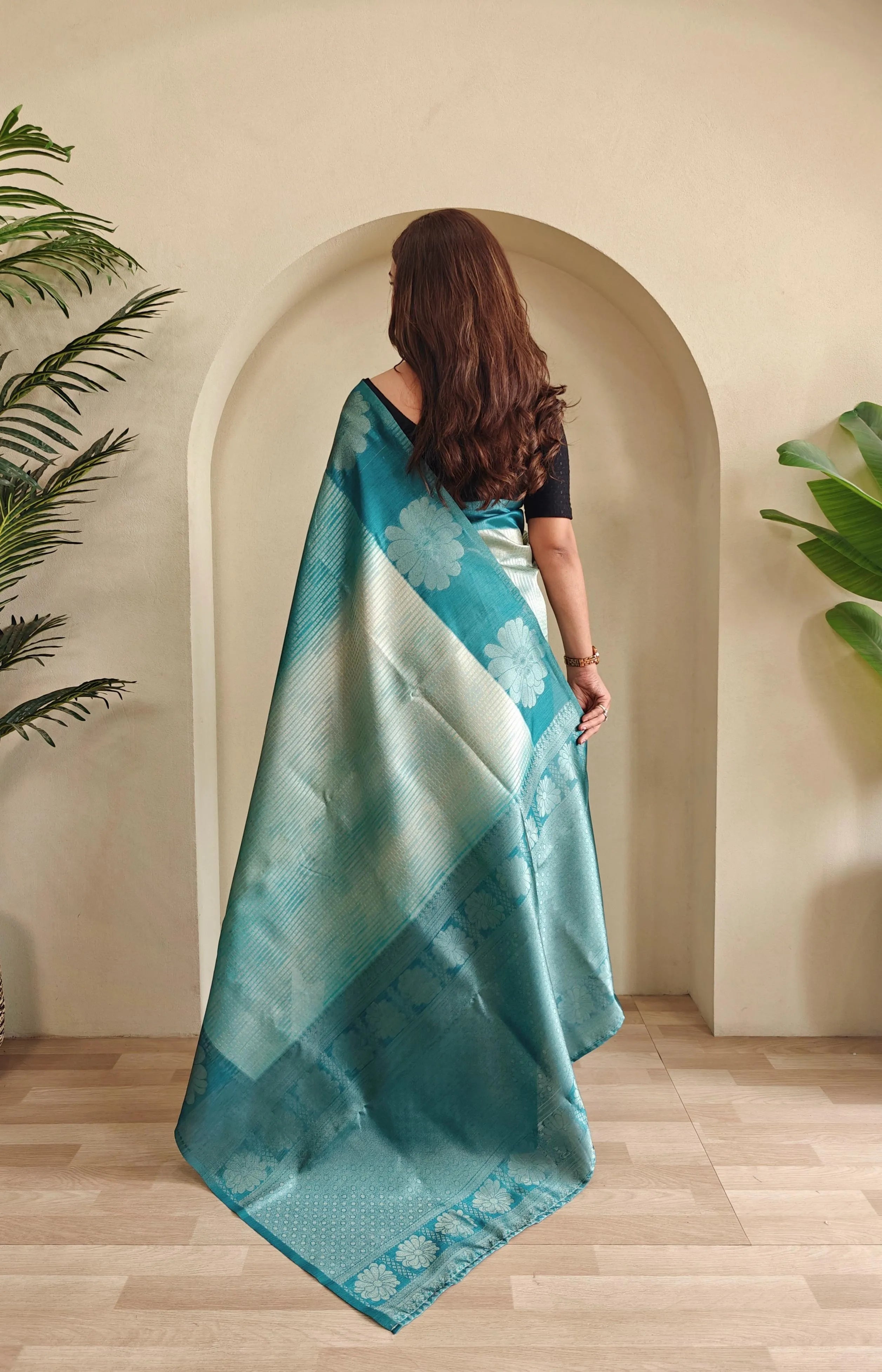 Premium Weaving Silk Digital Printed & Weaving Saree (Product Code: AS-925)