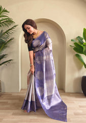 Soft Silk Digital Printed & Weaving Saree