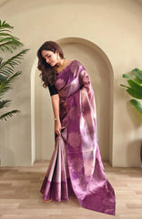 Soft Silk Digital Printed & Weaving Saree