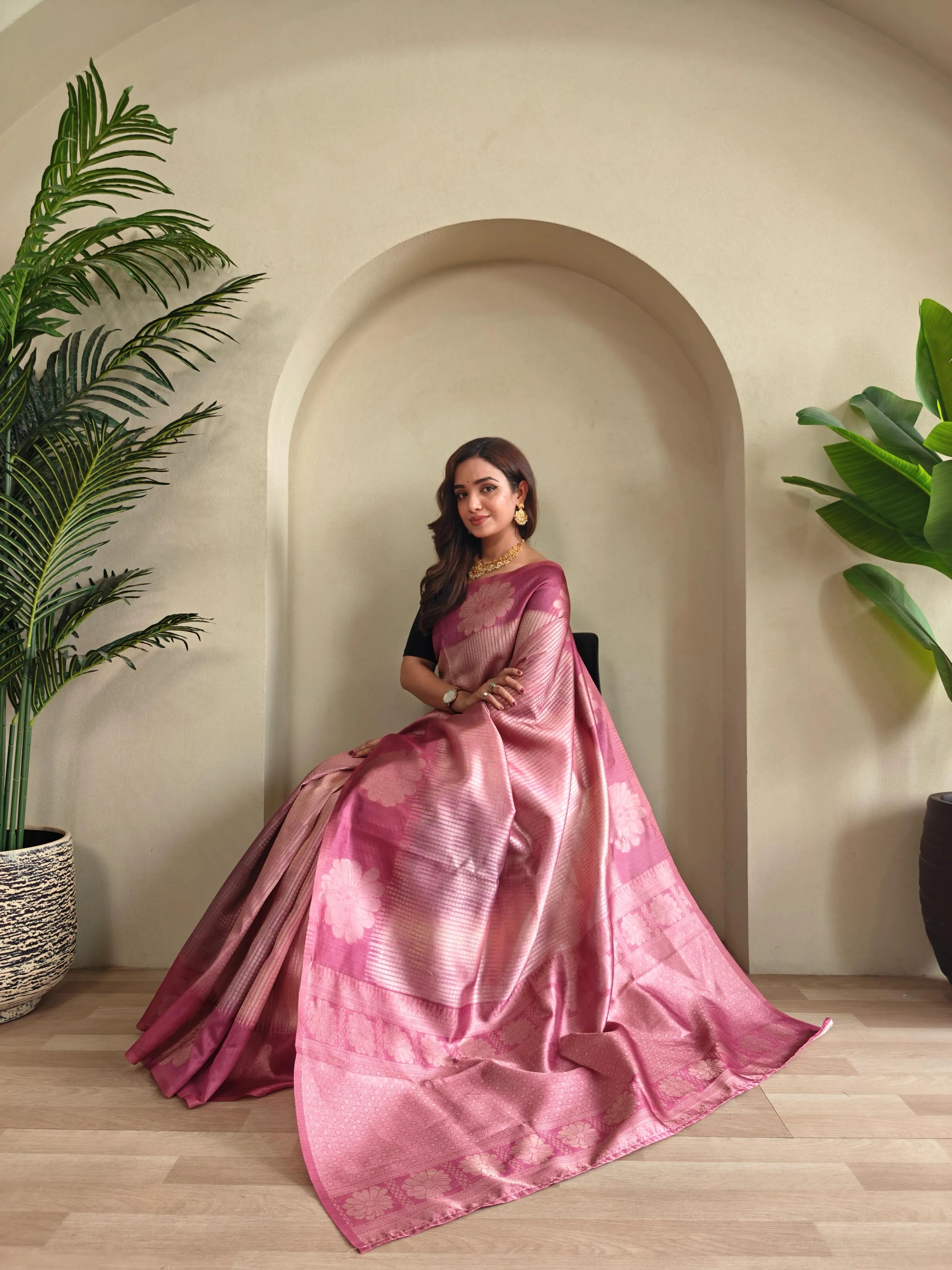 Premium Weaving Silk Digital Printed & Weaving Saree (Product Code: AS-925)