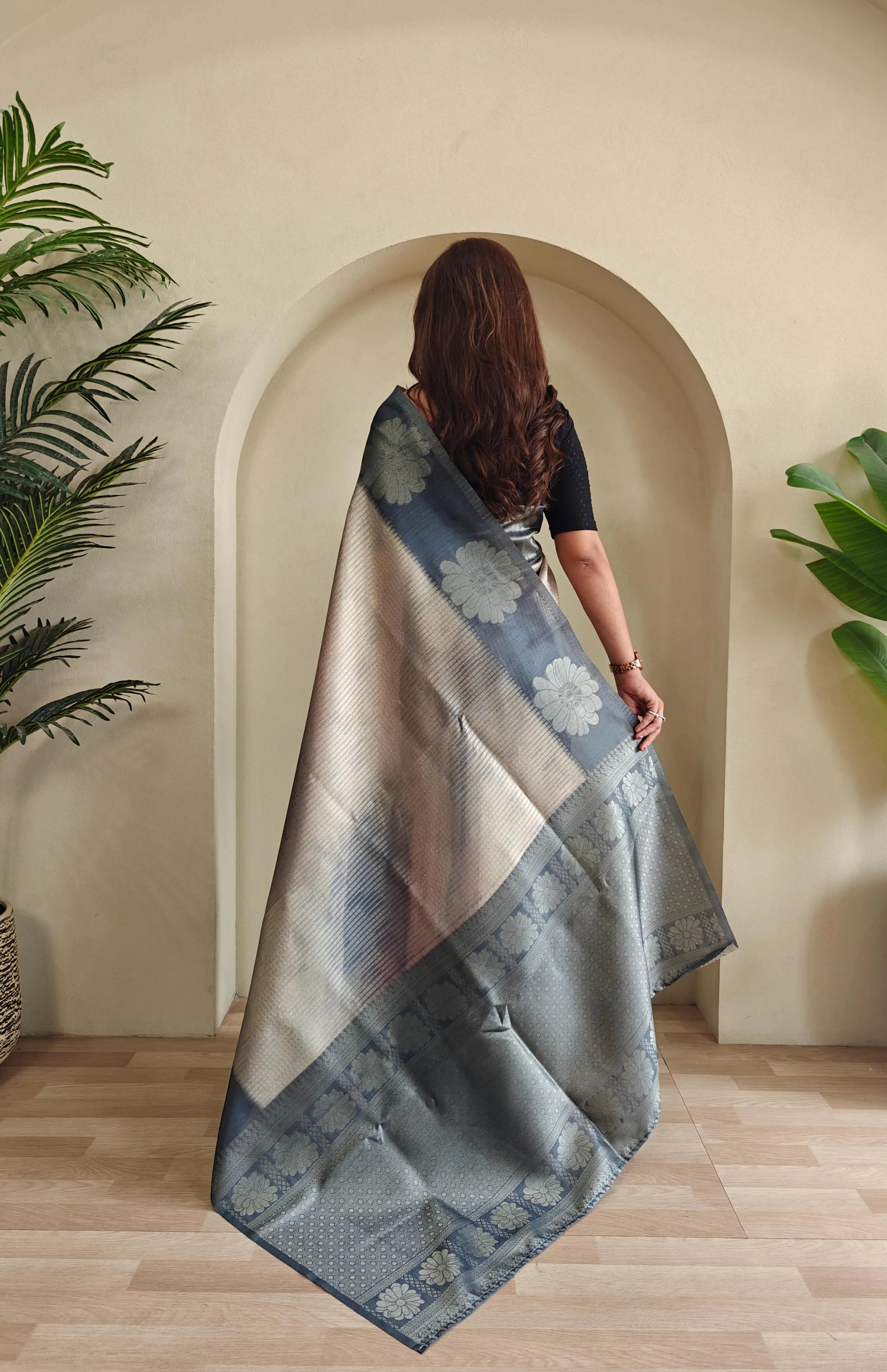 Premium Weaving Silk Digital Printed & Weaving Saree (Product Code: AS-925)