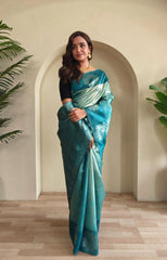 Soft Silk Digital Printed & Weaving Saree