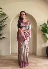 Soft Silk Digital Printed & Weaving Saree