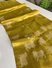 Heritage Art Edit – Pichwai Pattern Tissue Silk Saree