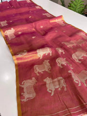 Heritage Art Edit – Pichwai Pattern Tissue Silk Saree