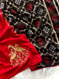 Georgette Diable Ghicha Pallu 2 Dye Concept Saree