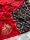 Georgette Diable Ghicha Pallu 2 Dye Concept Saree