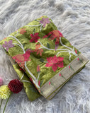 Soft Space Silk Embroidery Work Paithani Saree
