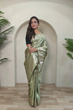 Mushro Satin Silk Leheriya Weaving Design Saree