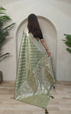 Mushro Satin Silk Leheriya Weaving Design Saree