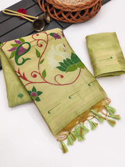 Soft Muga Cotton Classic Paithani Saree