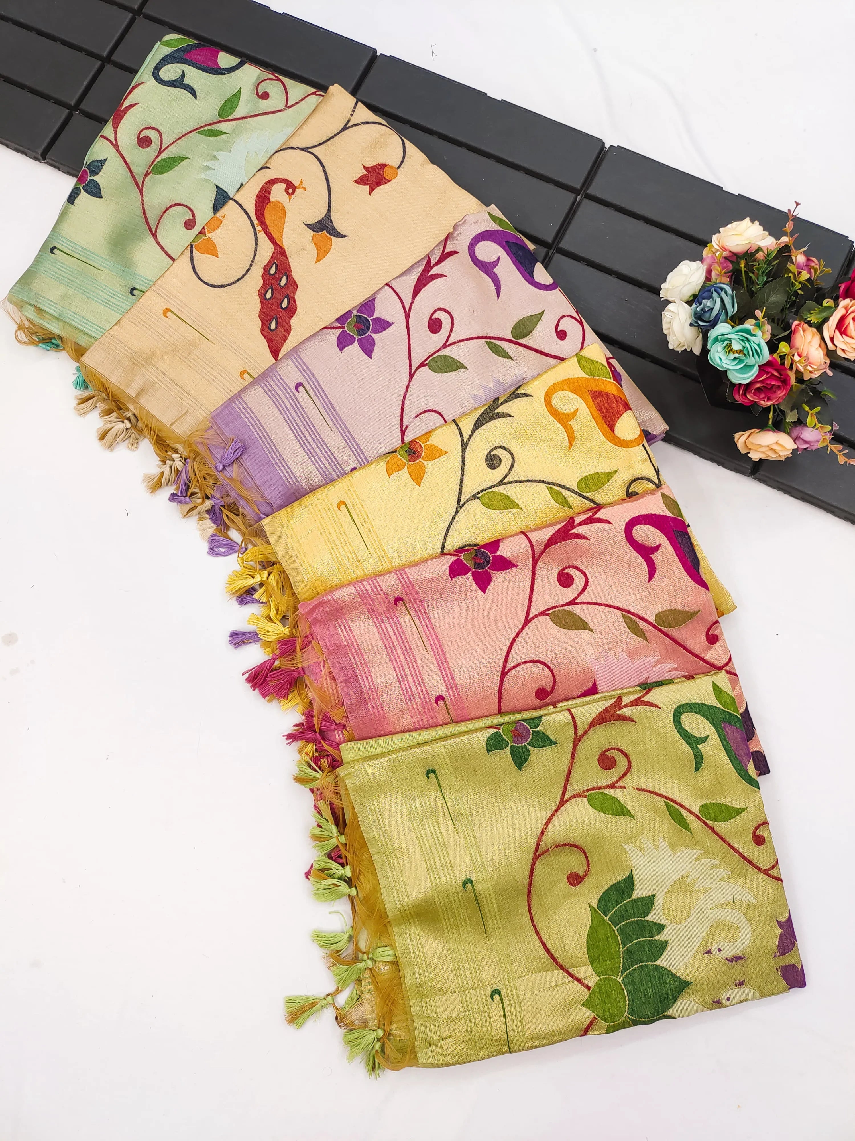 Soft Muga Cotton Classic Paithani Saree