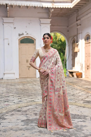 Soft Silk Exotic Kashmiri Pashmina Saree