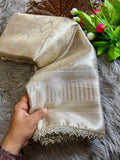 Nayanthara Inspired Banarasi Jharkan Border Saree