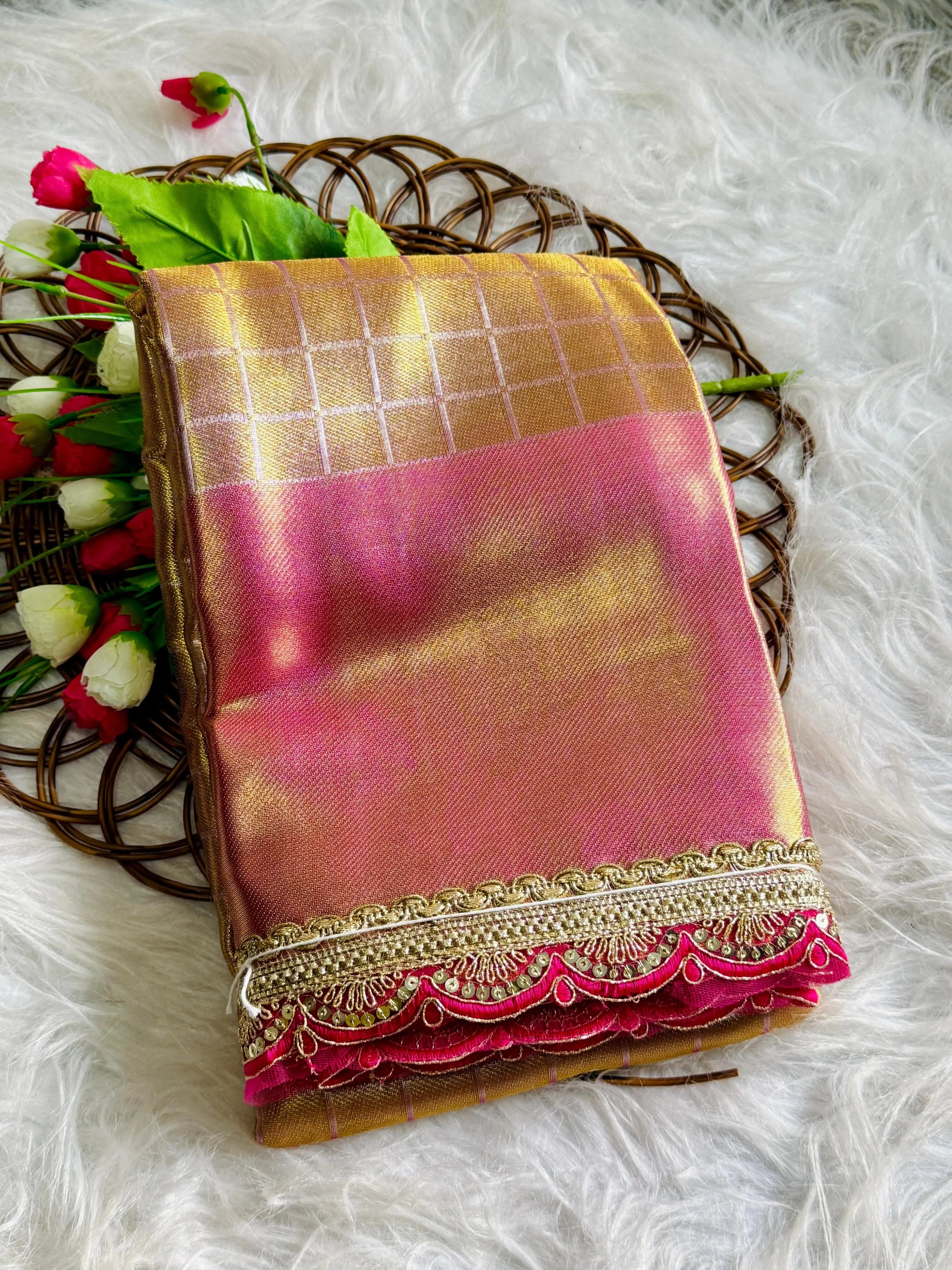 Soft Tissue Silk Designer Saree