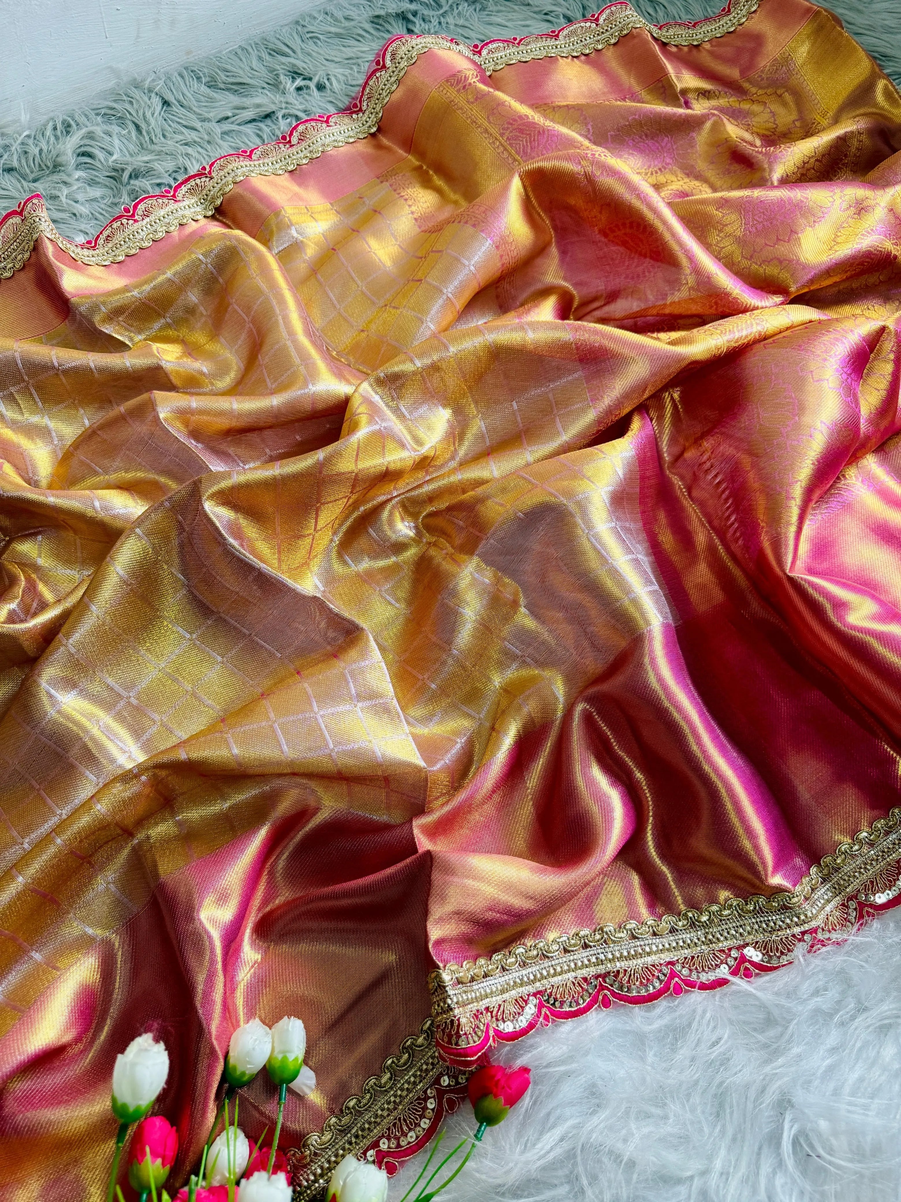 Soft Tissue Silk Designer Saree