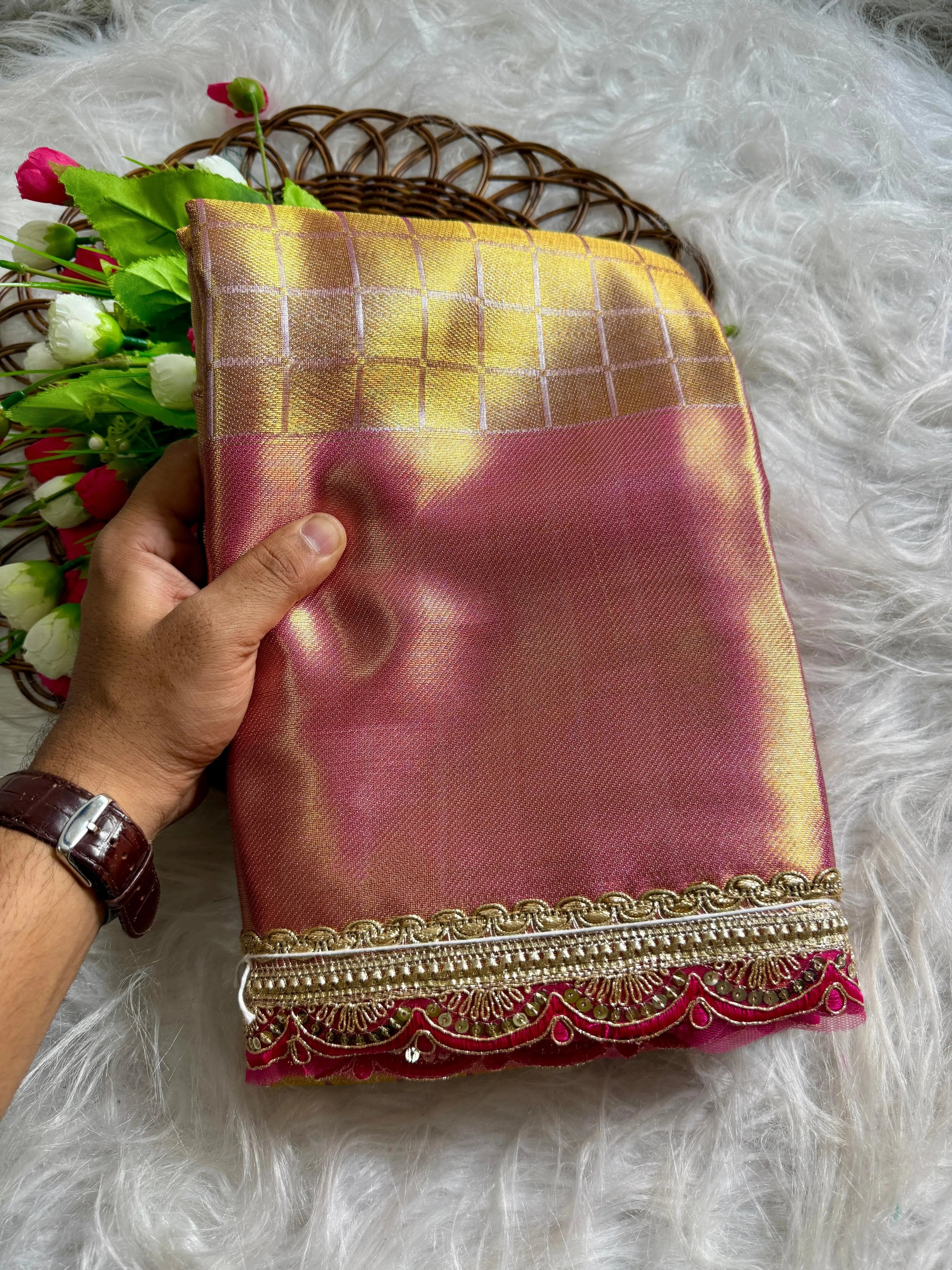 Soft Tissue Silk Designer Saree
