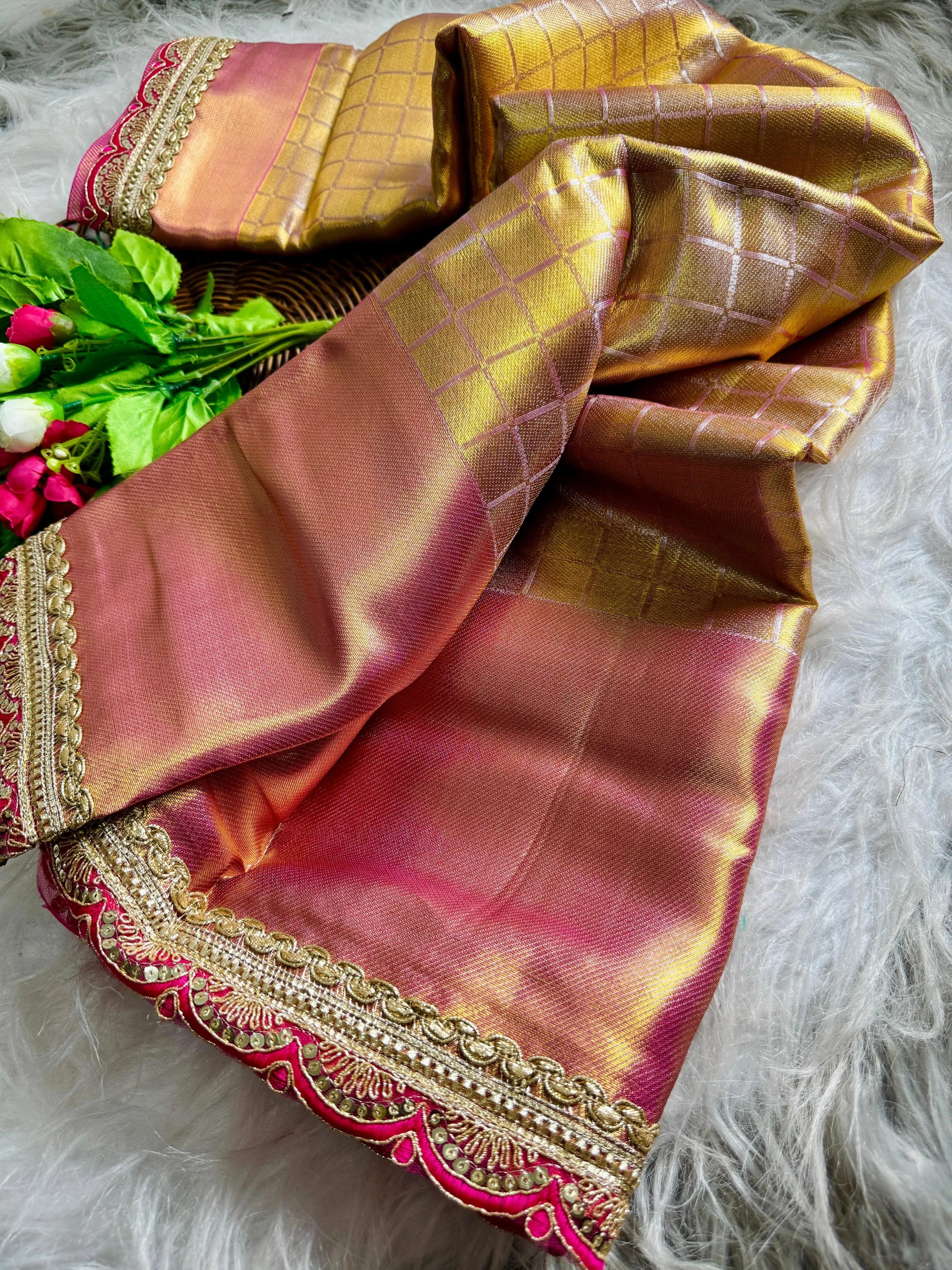 Soft Tissue Silk Designer Saree