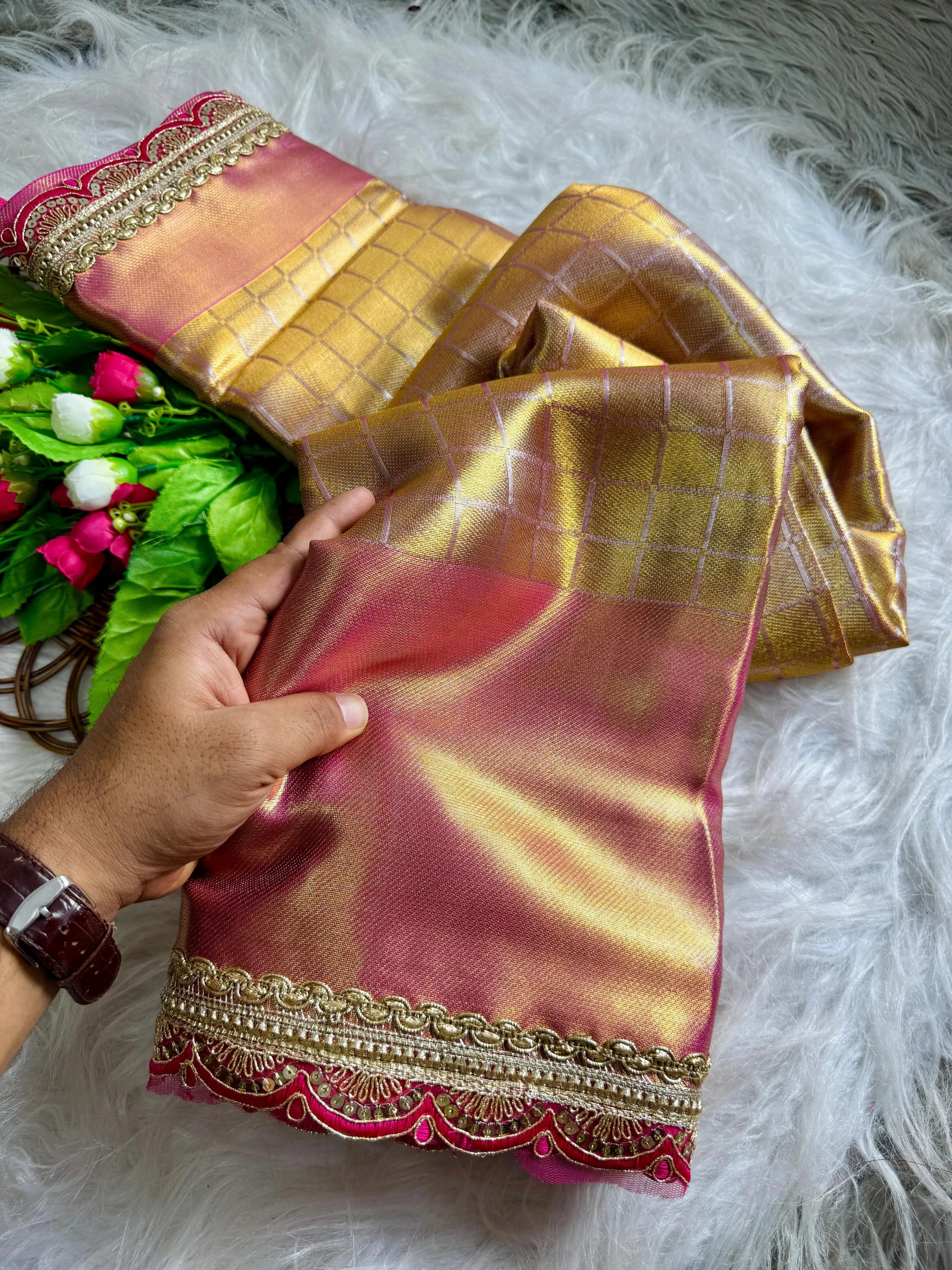 Soft Tissue Silk Designer Saree