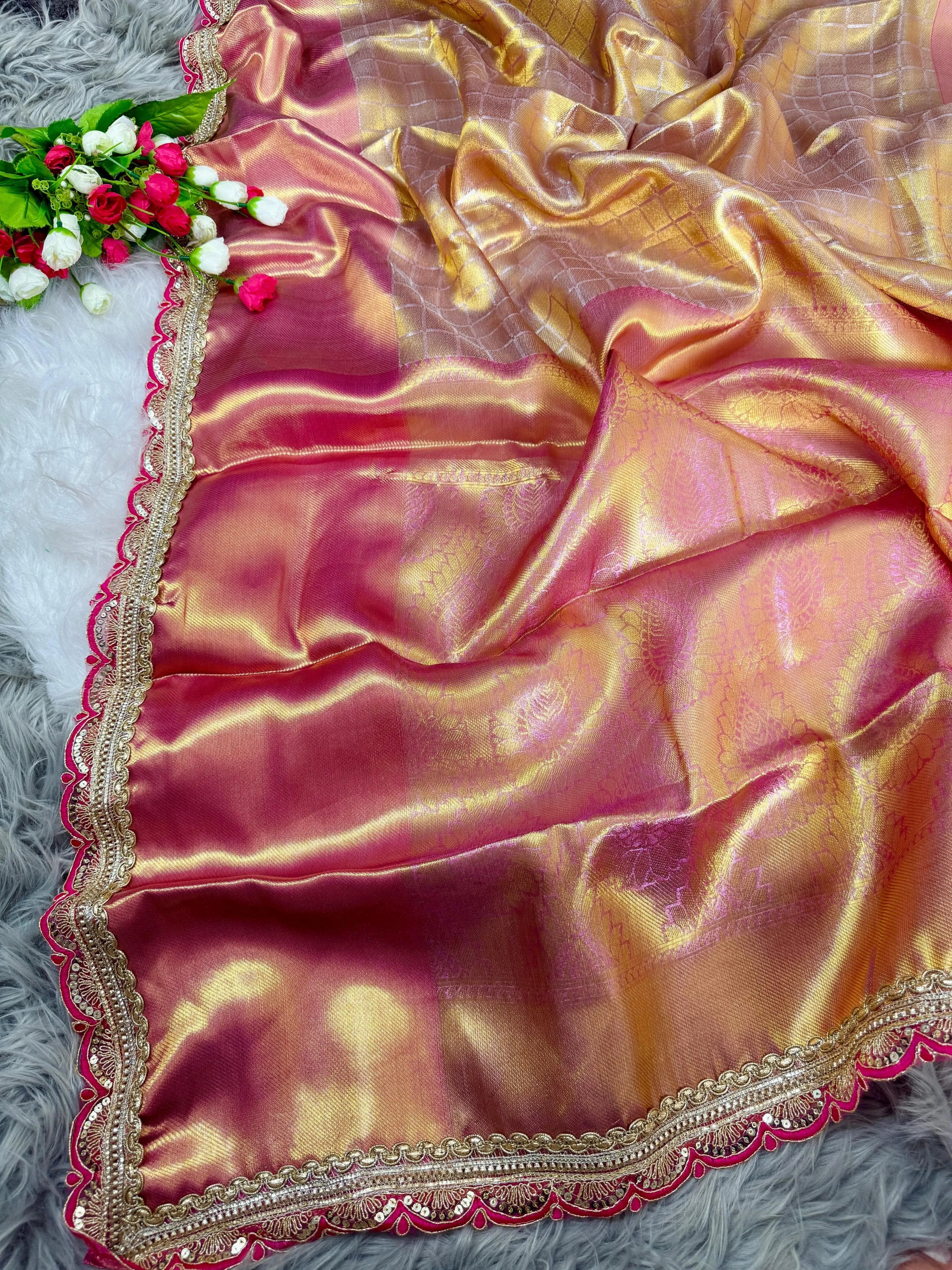 Soft Tissue Silk Designer Saree