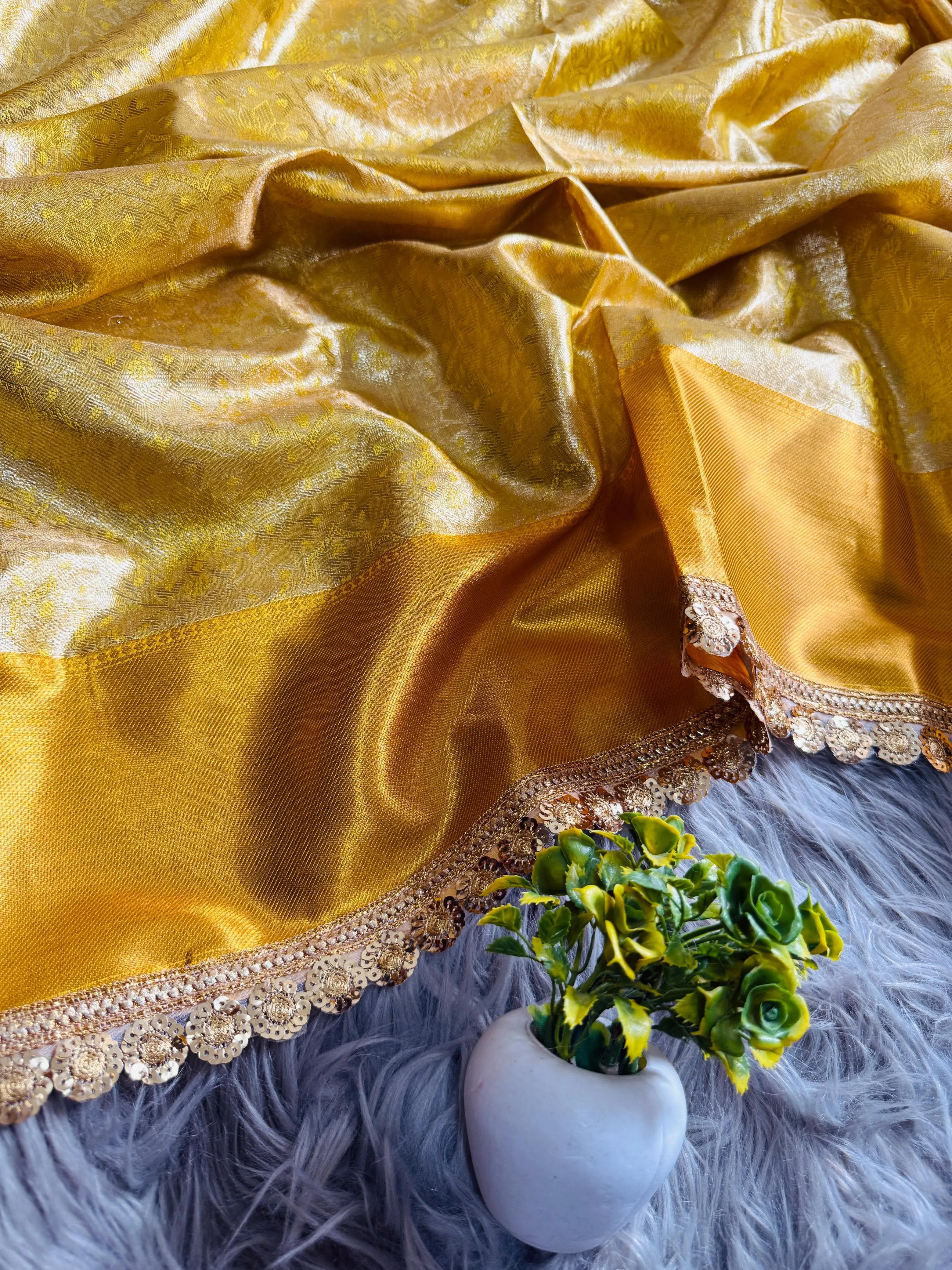 Inspired by Celebrity Tissue Silk Banarasi Saree